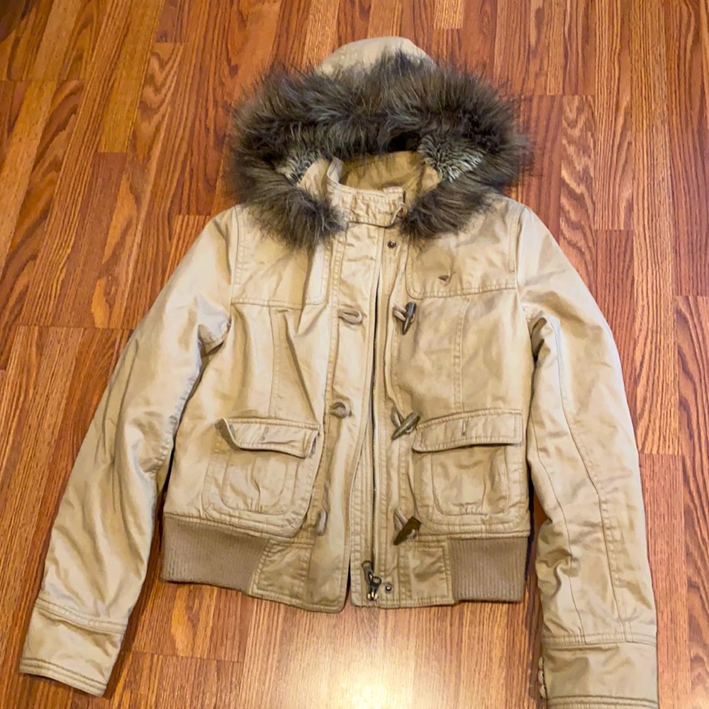 Ci Sono Hooded Faux Fur Jacket